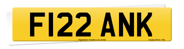 Registration number F122 ANK